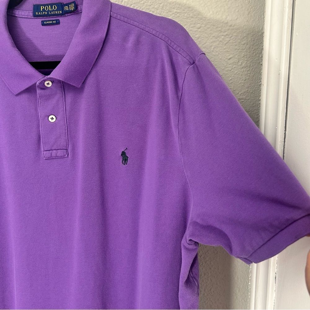 Polo Ralph Lauren Men’s Classic Fit Purple Polo Shirt- Size XXL - Picture 2 of 15